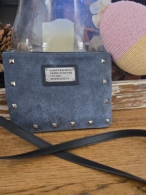 Harley Davidson Blue Suede Crossbody